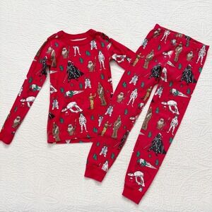 Hanna Andersson Organic Cotton Long Sleeve PJ Set, Christmas Star Wars 6-7‎